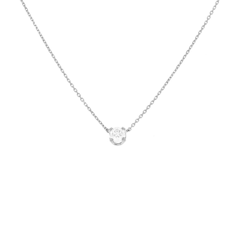 Collier diamant 0.51 carat or blanc 2.37g Comme neuf -  reconditionné disponible sur Gemme Les Bijoux